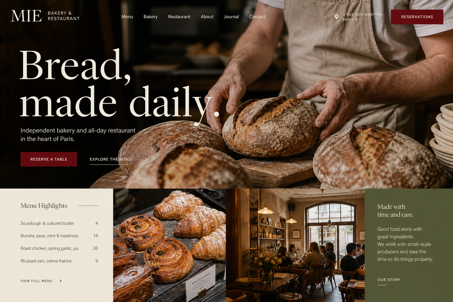 MIE — Warm Craft website generated by Casel in English